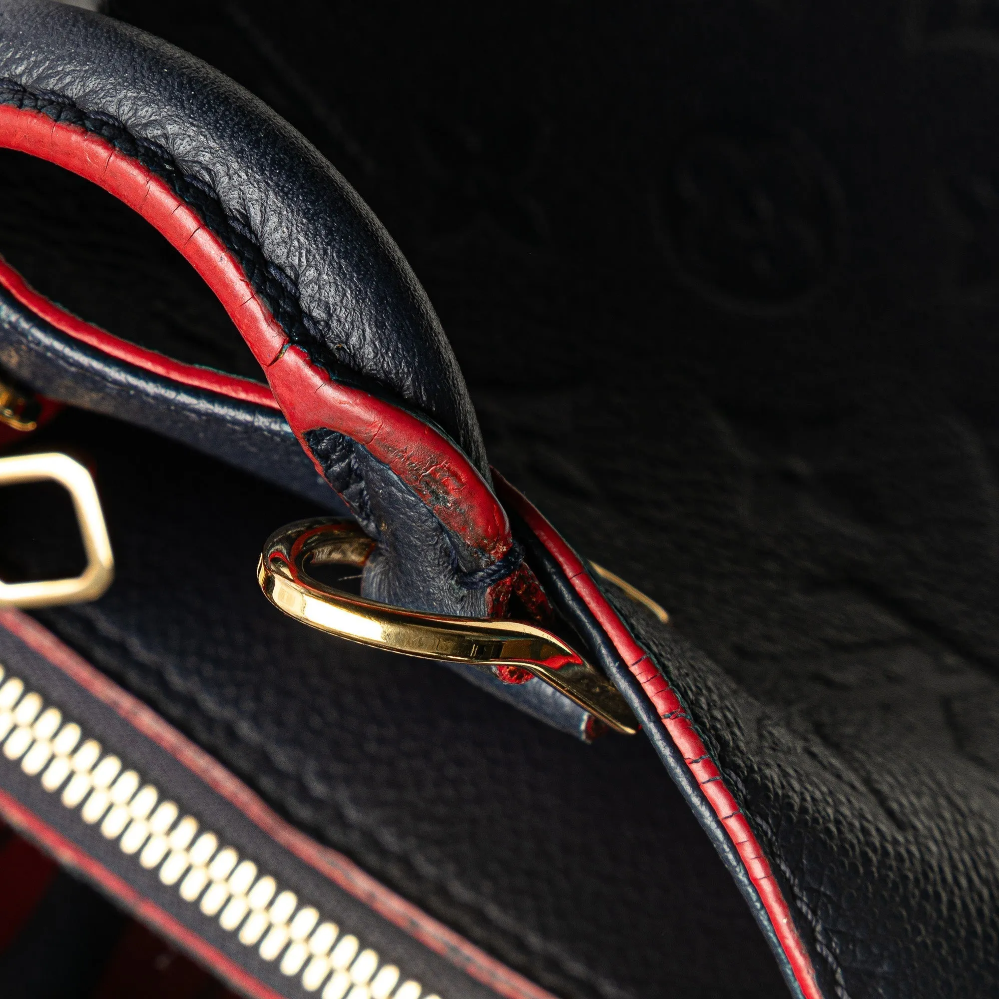 Blue Louis Vuitton Monogram Empreinte Montaigne BB Satchel