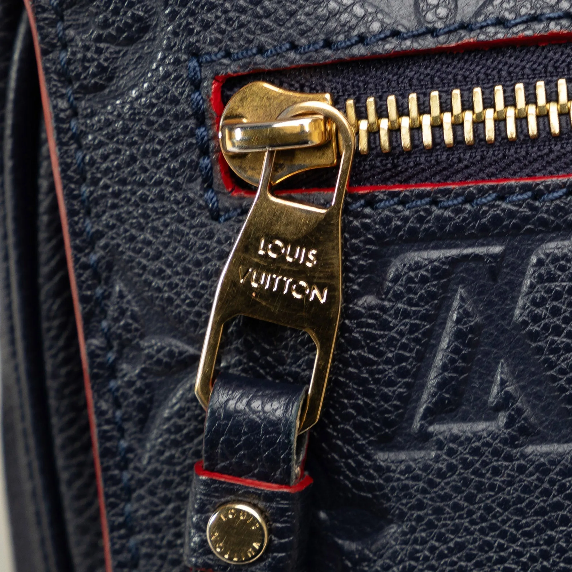 Blue Louis Vuitton Monogram Empreinte Pochette Metis