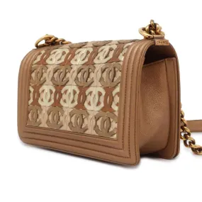 CHANEL Boy Chanel ChainShoulder Dubai Exclusive MetalicGold A67086 Leather