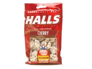 Halls Cherry Cough Drop Bags