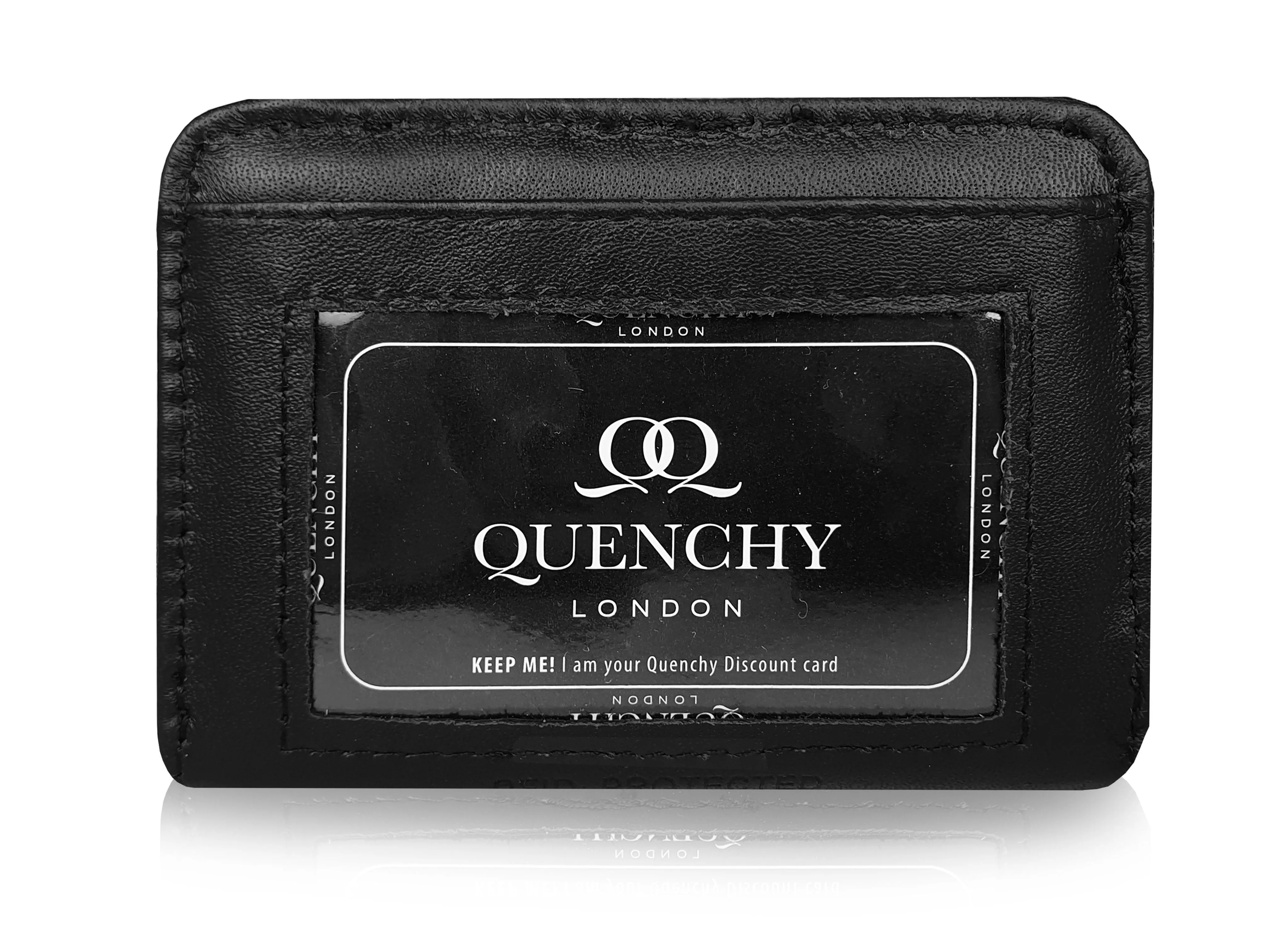 Leather Small Ladies Black Purse, RFID Protected, Zipped Coin Section