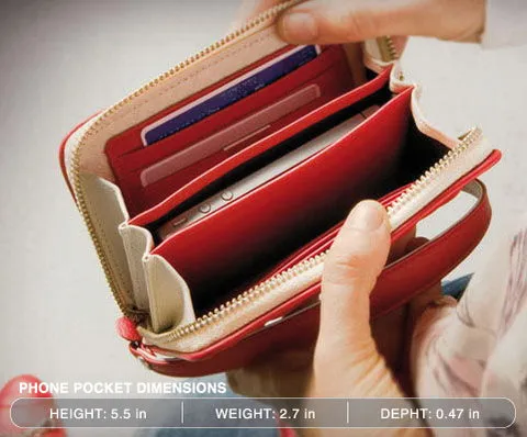 Lucy Clutch Matelassé - Premium Leather Smartphone Clutch