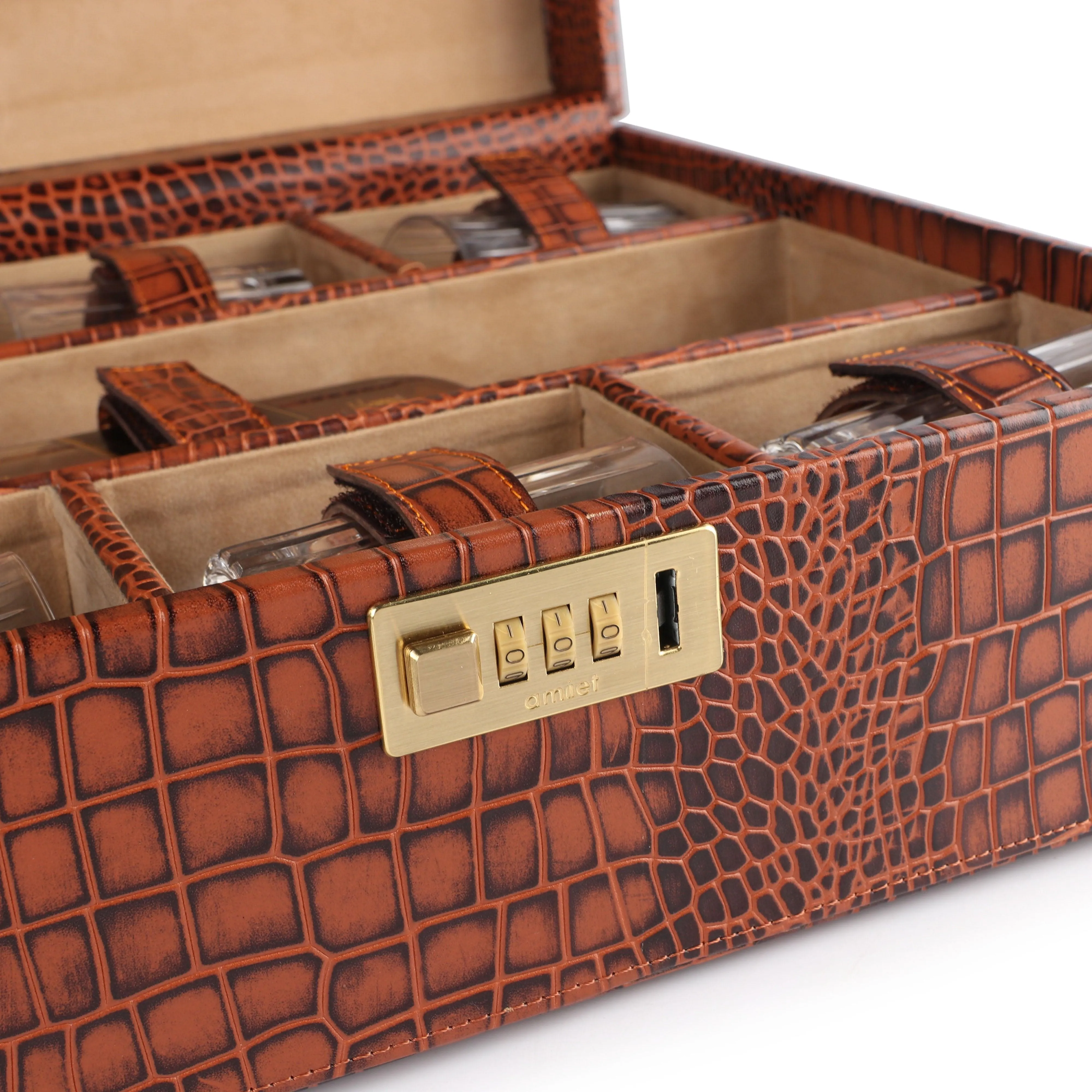 Luxury Corporate Diwali Gift | Briefcase Portable Bar Box | Premium Diwali Gift | Portable Bar Tools Set - Brown Leather