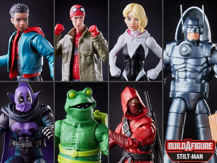 Marvel Legends Spider-Man into the Spider-Verse Wave BAF Stilt-Man Set of 6