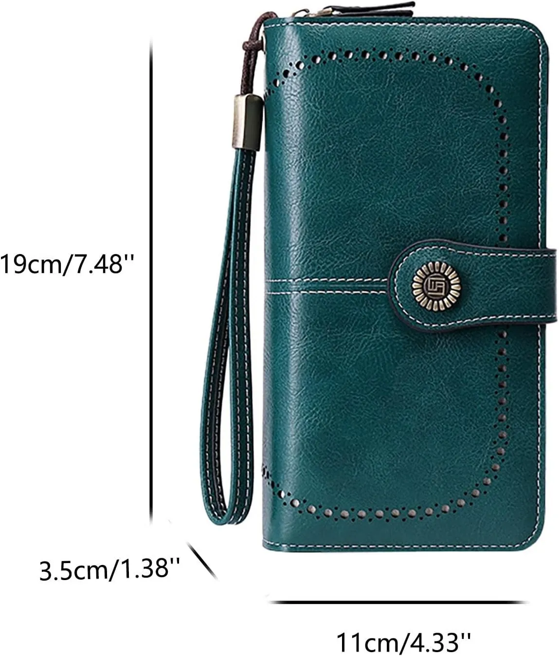 Rfid Wallet Women,2024 New Leather Wallet Wristlet for Women,Bifold Large Capacity Rfid Blocking Zip Around Credit Card Holder Clutch Purses,Travel Wallet for Ladies Girls Mom Women
