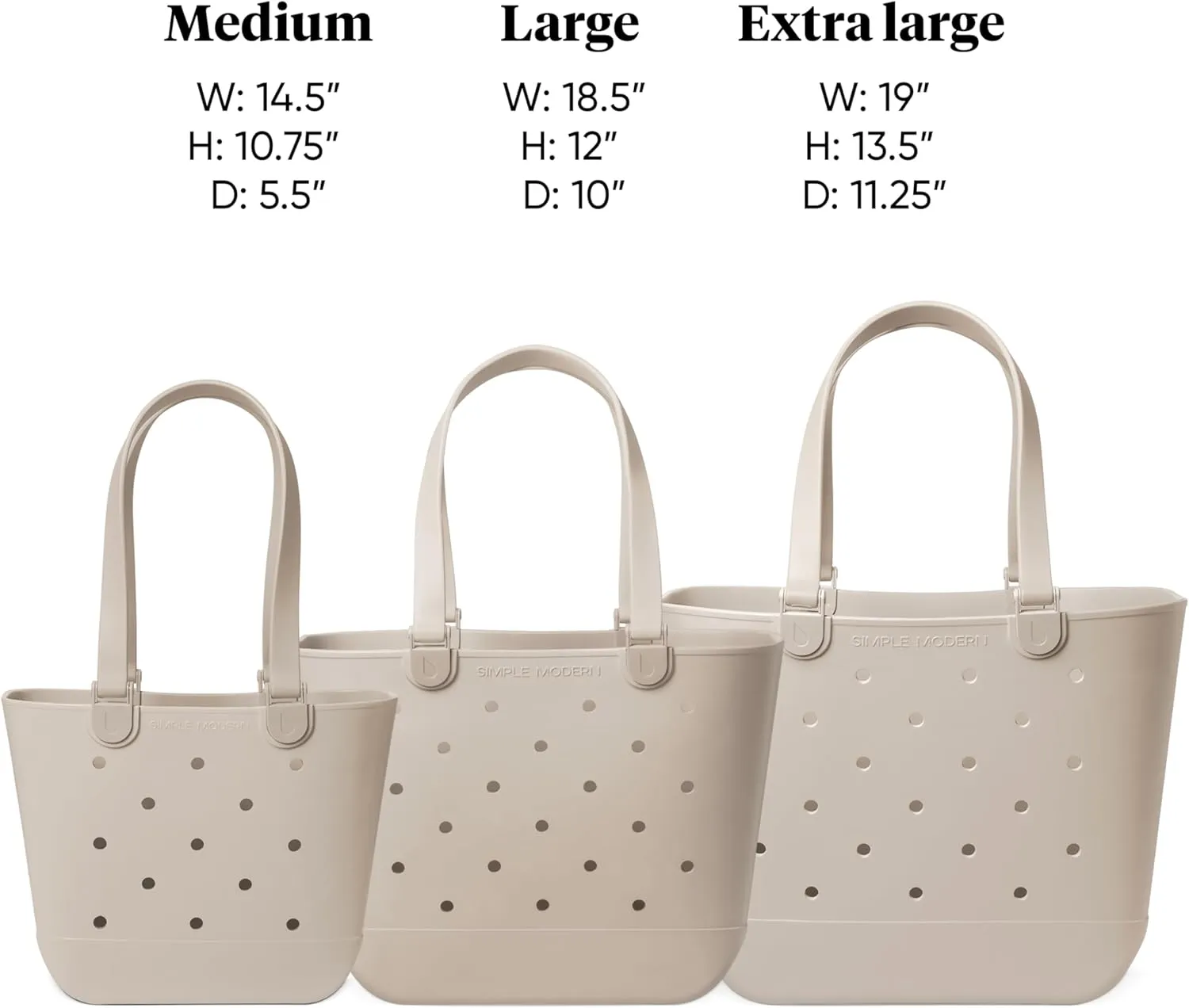 Simple Modern Large Beach Bag | Waterproof Getaway Rubber Tote with Zipper Pocket for Travel, Pool, Boat, Groceries, Sports | Ocean Water