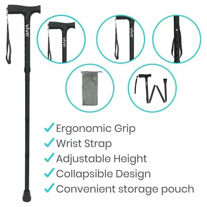 Vive Health Folding Walking Cane