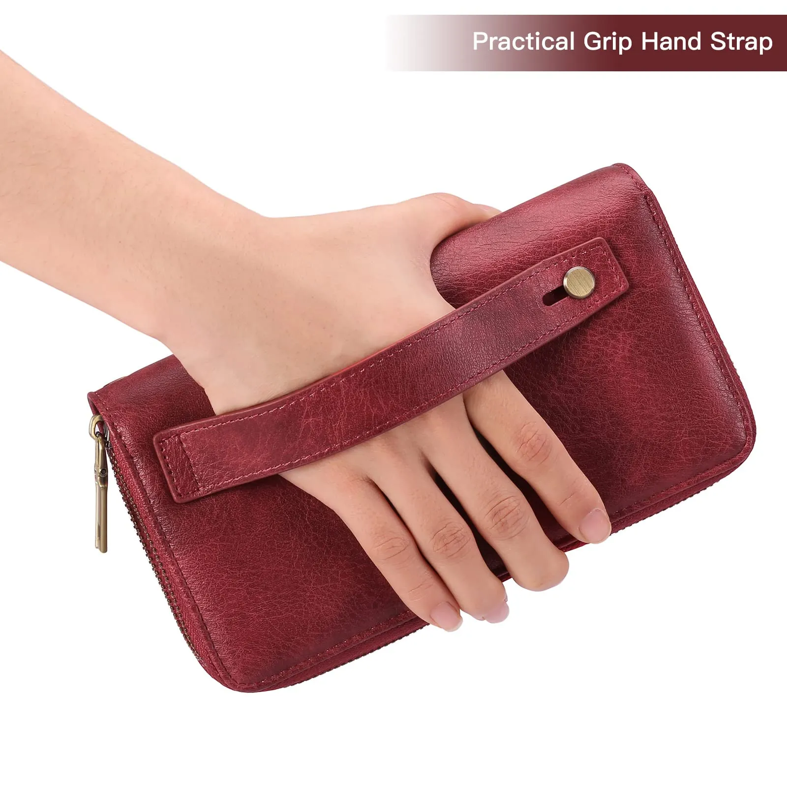 Wallet for Women Vacatime RFID Blocking Leather Wristlet Purse Large Capacity